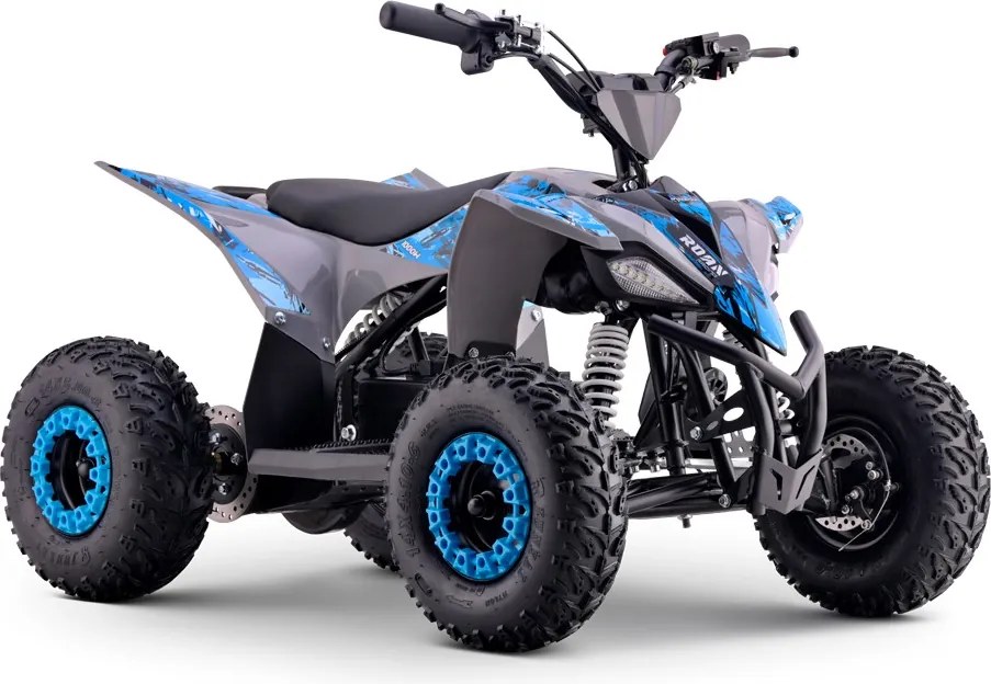 MINI MOTO 4 PARA CRIANÇAS 1000W 36V Roan RATTE C/ Marcha atrás e limitador Azul