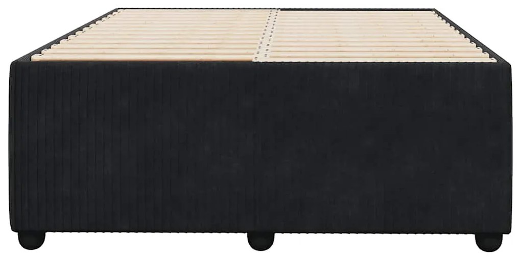 Estrutura de cama sem colchão 120x200 cm veludo preto