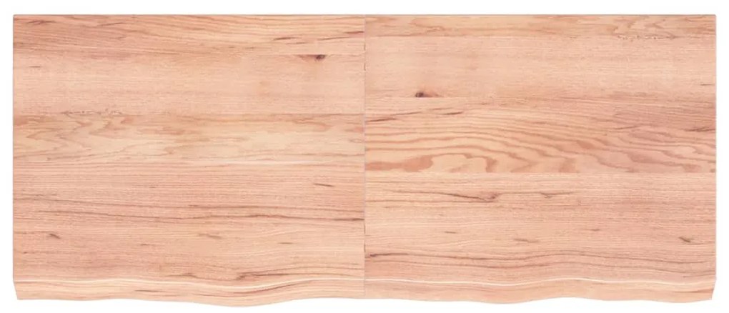 Bancada p/ WC 120x50x(2-6) cm madeira maciça tratada castanho