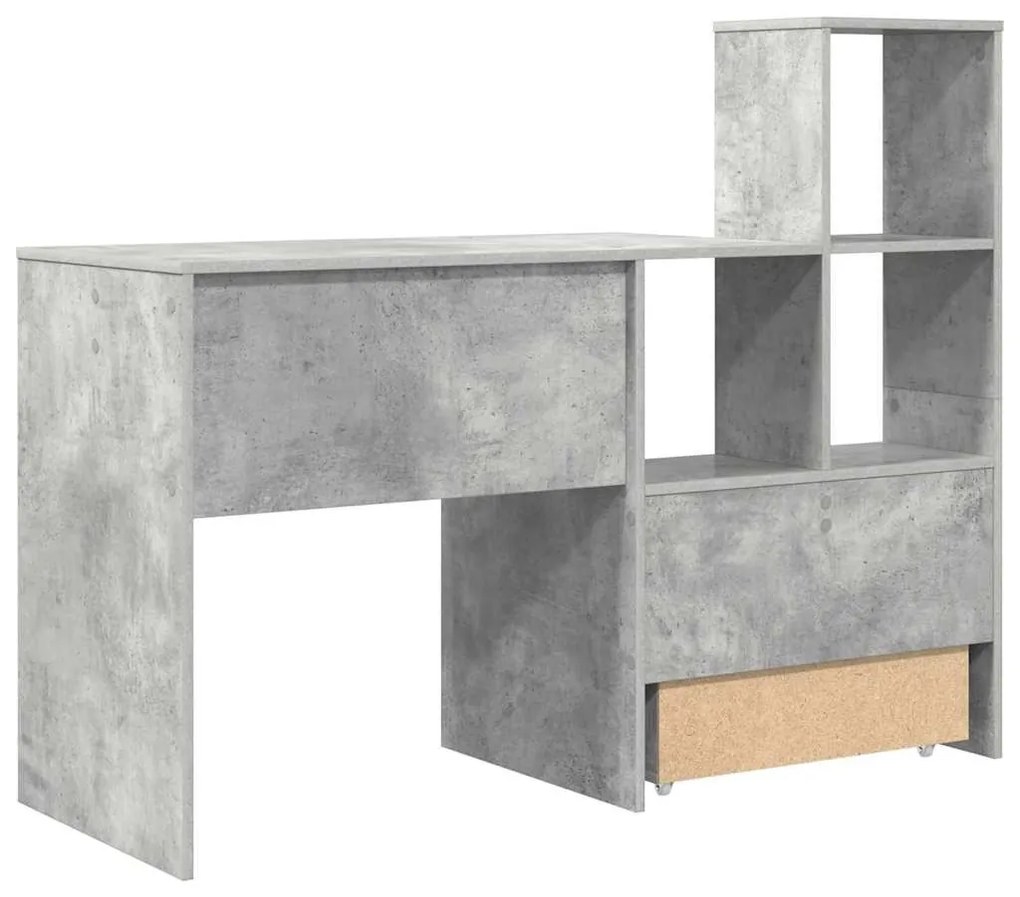 Mesa Cinzento cimento 131.5 x 50 x 106.5 cm Madeira processada