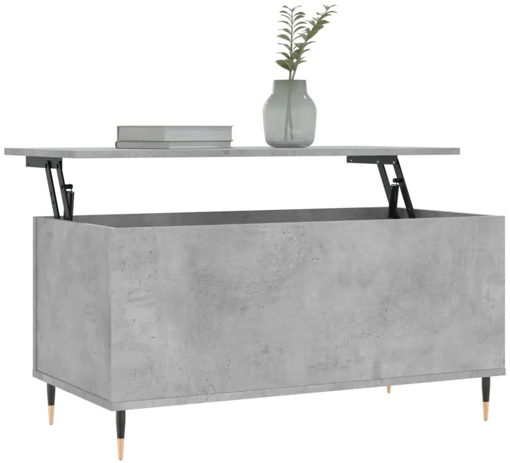 Mesa de centro 90x44,5x45 derivados de madeira cinzento cimento