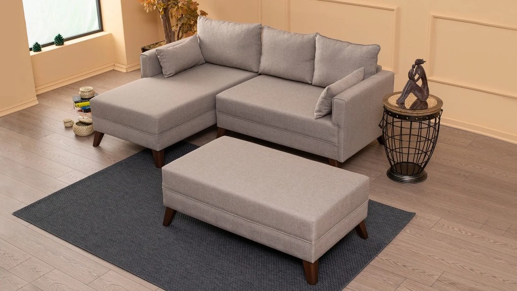 Sofá-Cama de Canto Bella – Creme – 205x85x140 cm