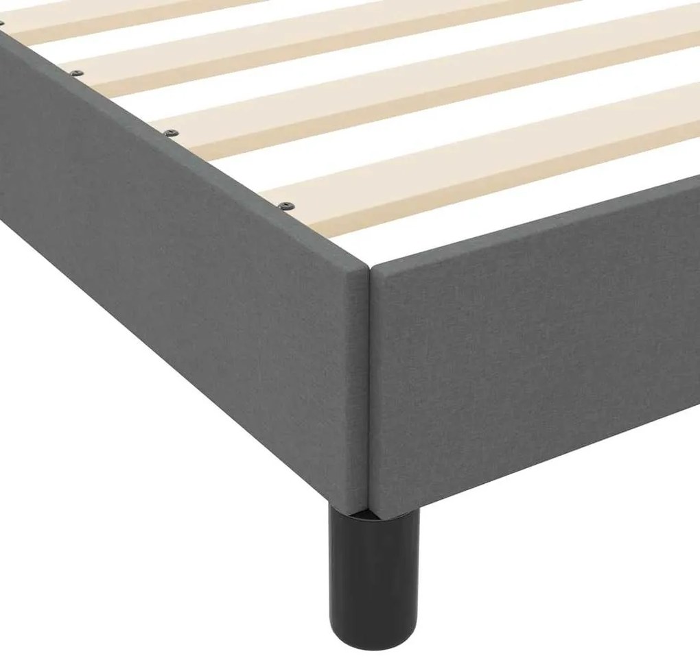 Cama Box Outros Cinzento escuro 90 x 190 cm tecido