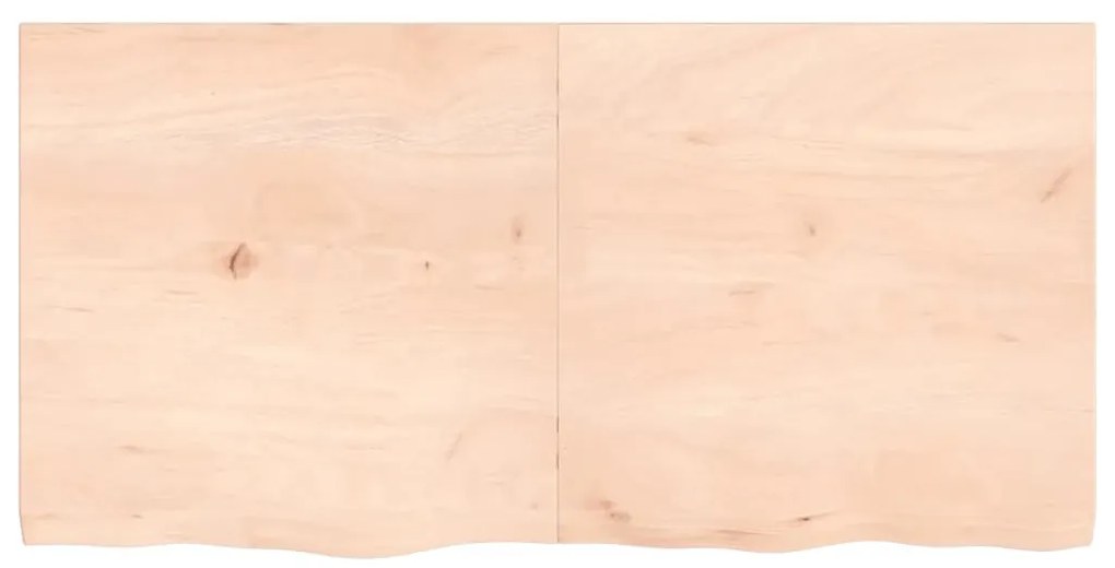 Tampo de mesa 120x60x(2-4) cm carvalho maciço não tratado