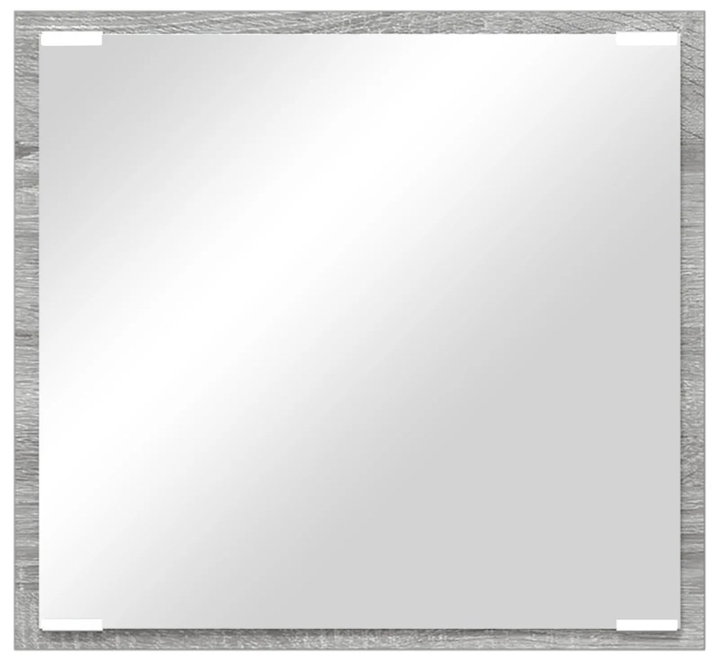Espelho de Casa de Banho LED Cinza Sonoma 40x8.5x37 cm Madeira de Enge