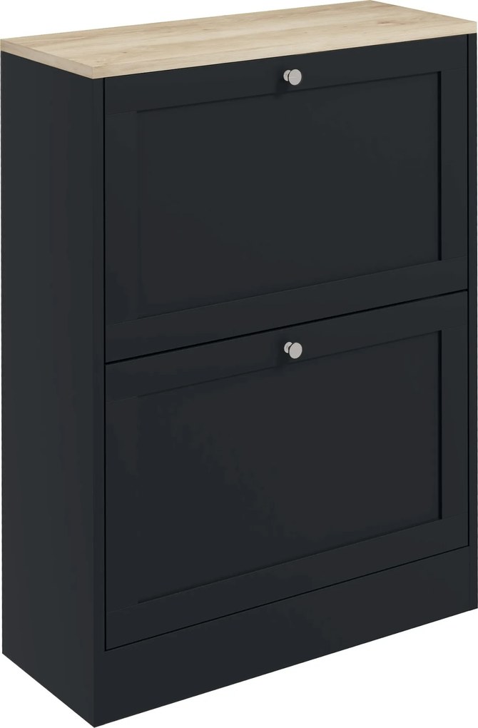 HOMCOM Sapateira 12 Pares, Móvel de Entrada com 2 Gavetas Basculantes e Prateleiras Ajustáveis, 60 x 23,5 x 80cm, Preto | Aosom Portugal