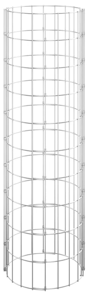 Canteiro elevado/cesto gabião circular 3pcs Ø30x100cm aço galv.