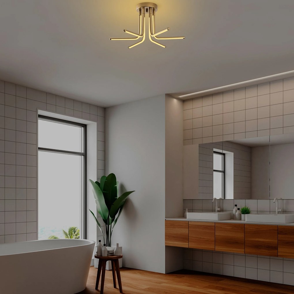 Chandelier Leddaisy – Dourado – 55 x 25 x 55 cm
