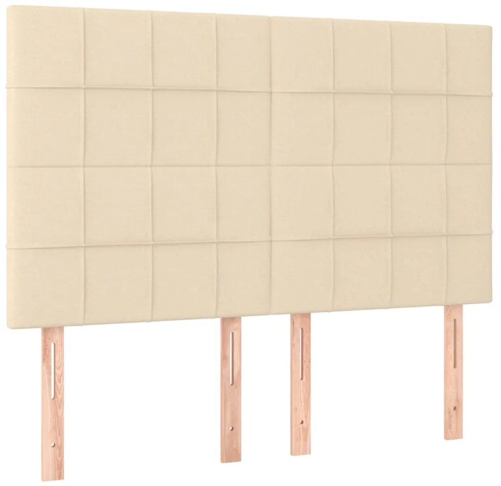 Cama com molas/colchão 140x200 cm tecido cor creme