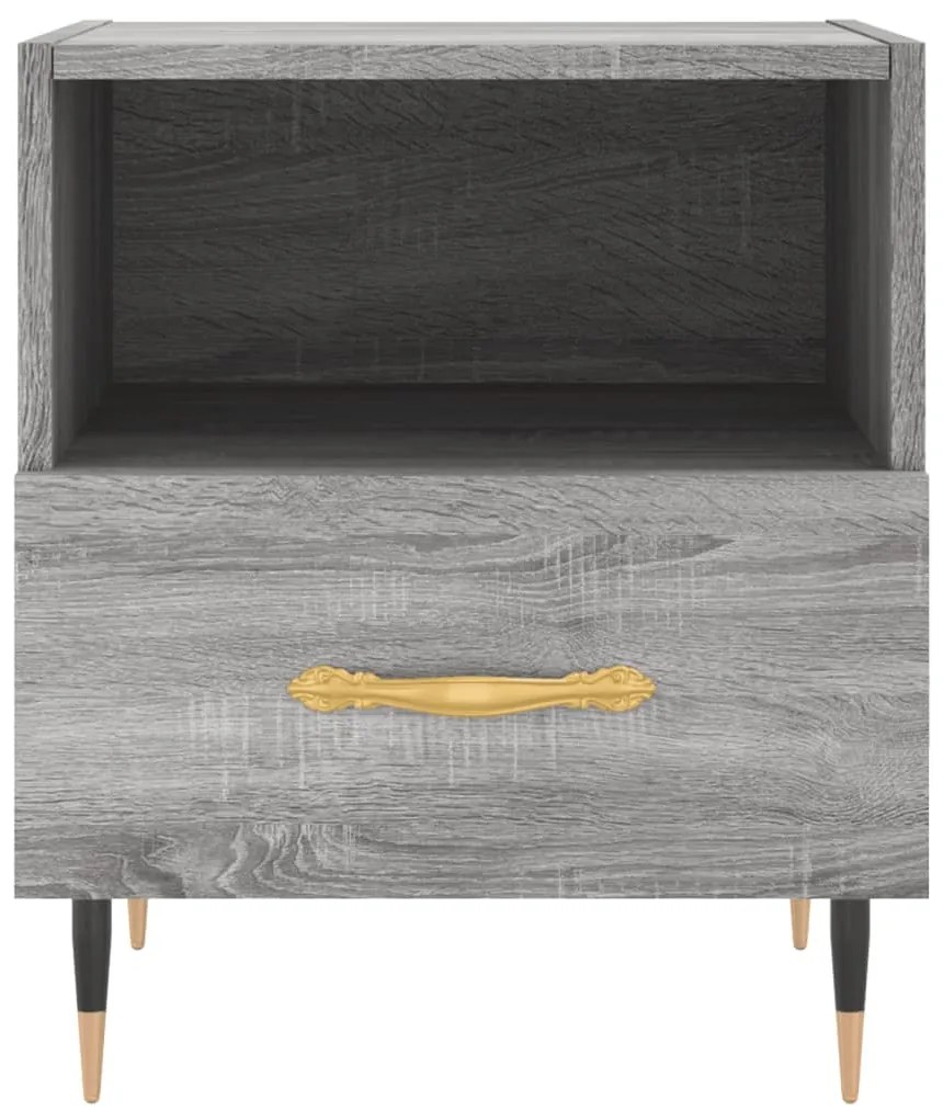 Mesas de cabeceira 2 pcs derivados de madeira sonoma cinza