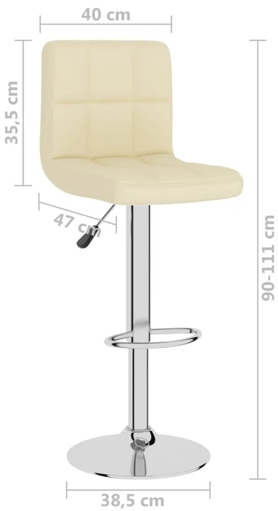 Banco de bar tecido cor creme