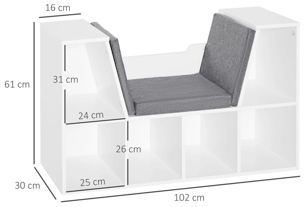 Estante com Prateleiras – Modelo Helsinki – 102x30x61 – Madeira – 6 Ní