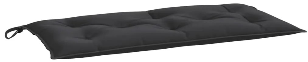 Almofadões banco jardim 2 pcs 100x50x7cm tecido oxford preto