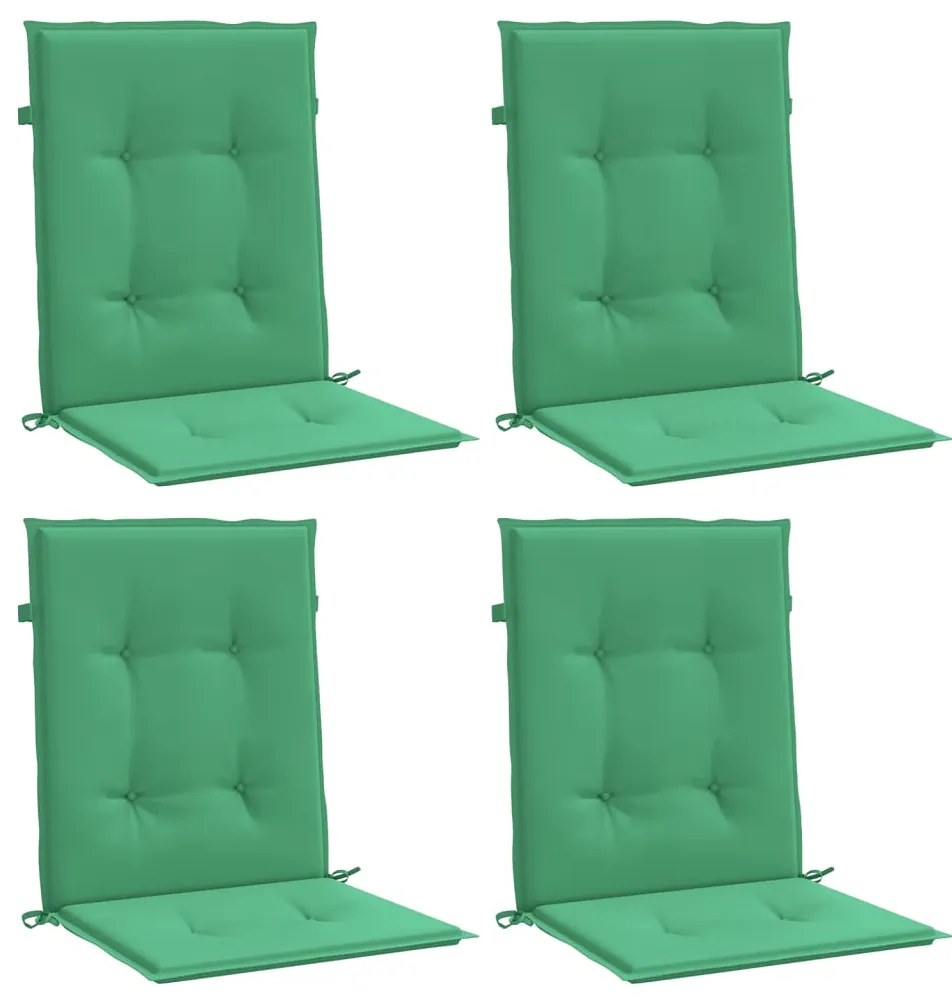 Almofadões lombares p/ cadeiras de jardim 4pcs oxford verde