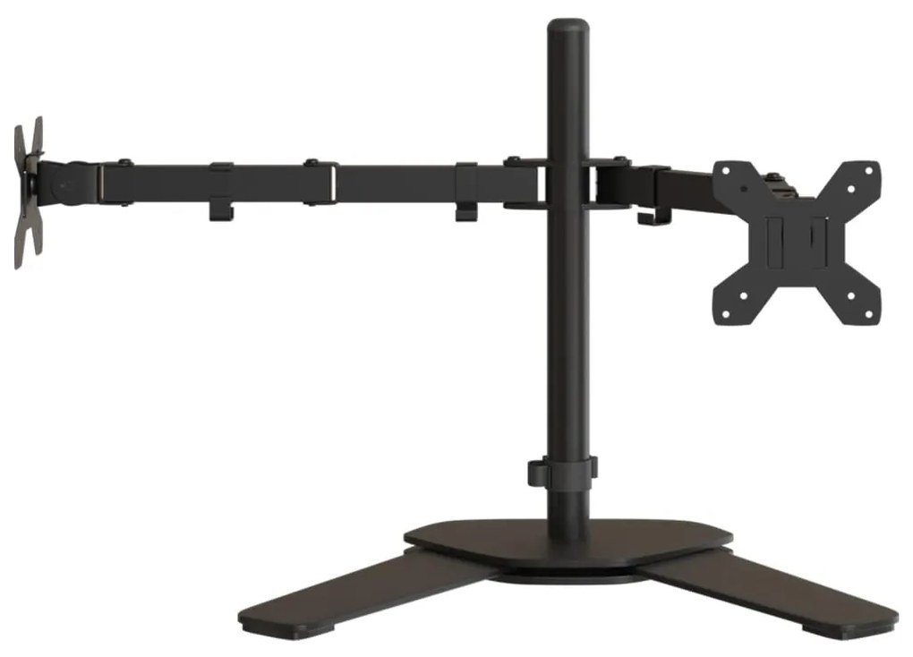 Suporte duplo para monitor VESA 75/100 mm aço preto