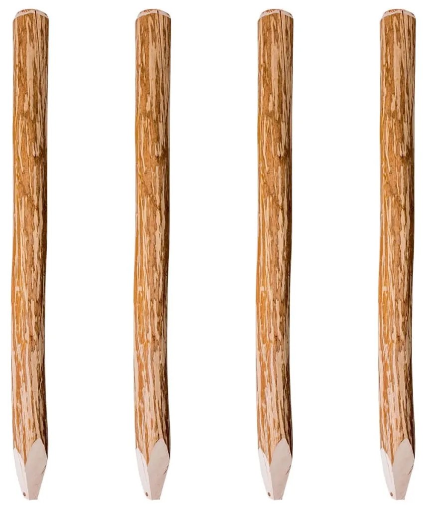43145 vidaXL Postes/estacas cerca 4 pcs 120 cm madeira de aveleira