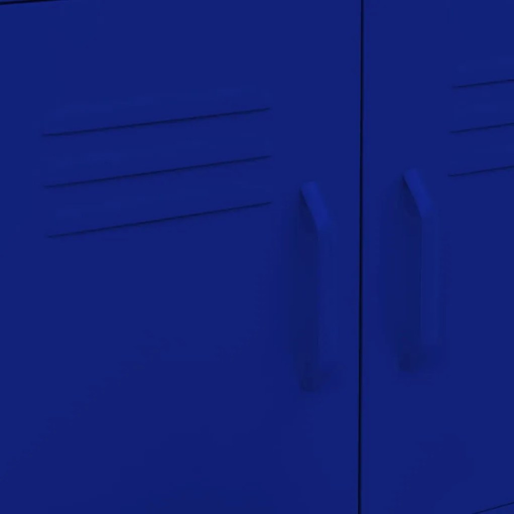 Armário de arrumação aço 60x35x56 cm azul-marinho