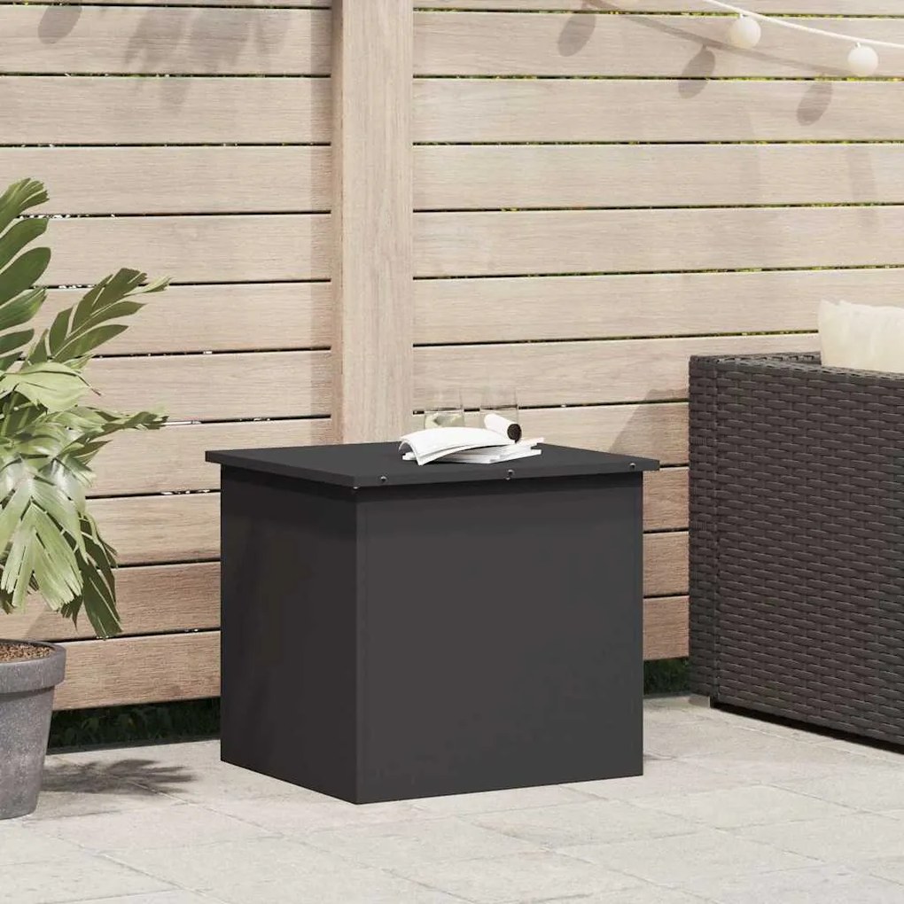 vidaXL Caixa de Armazenamento Externa Preto 55 x 50.5 x 50 cm