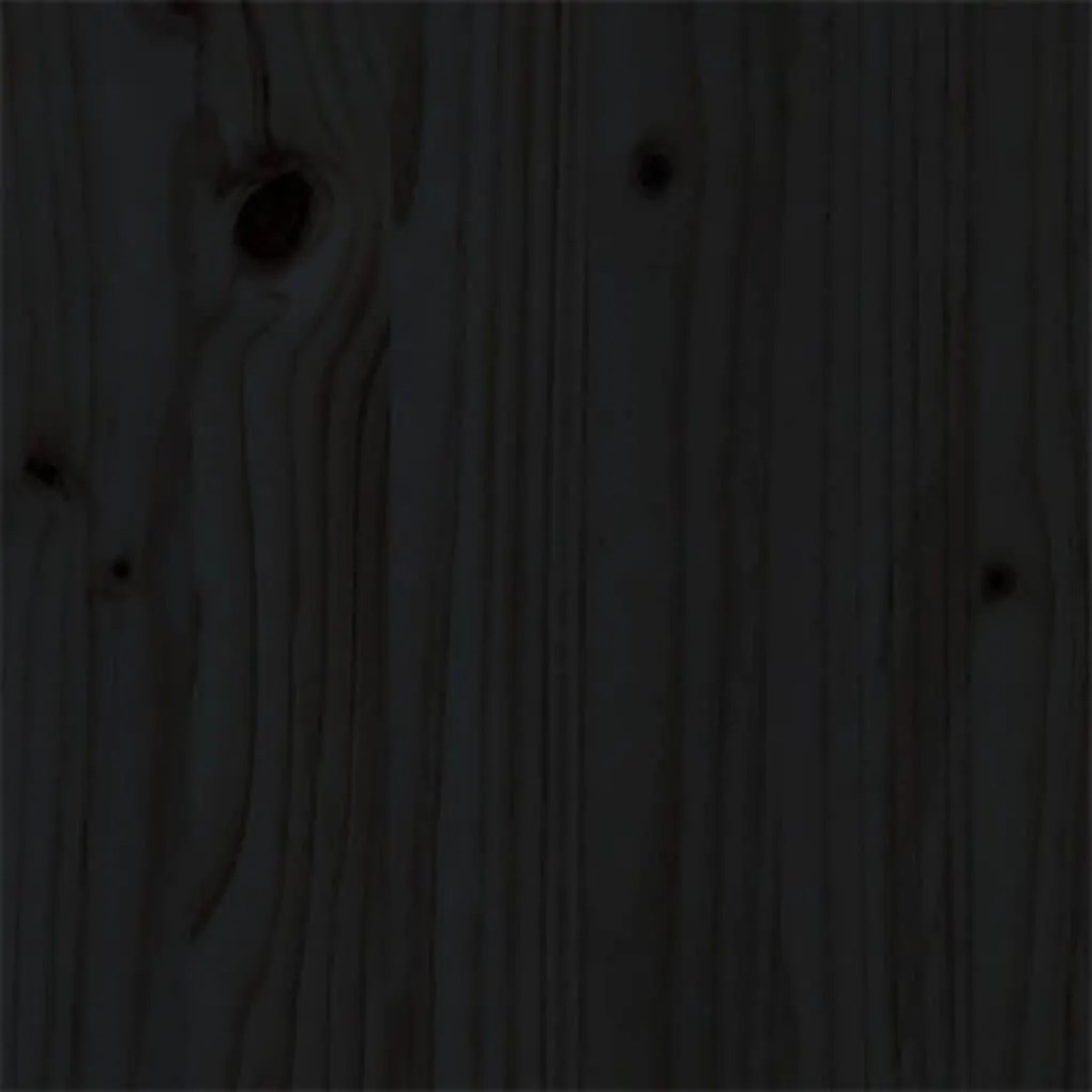 Estrutura de cama 90x200 cm madeira maciça preto