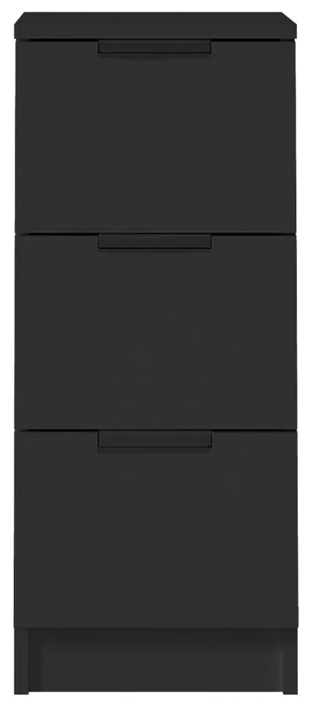 Aparadores 2 pcs 30x30x70 cm derivados de madeira preto