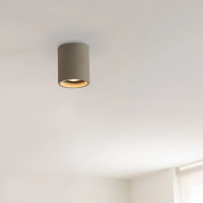 Foco de teto redondo inteligente em betão com Wi-Fi GU10 - Deep
