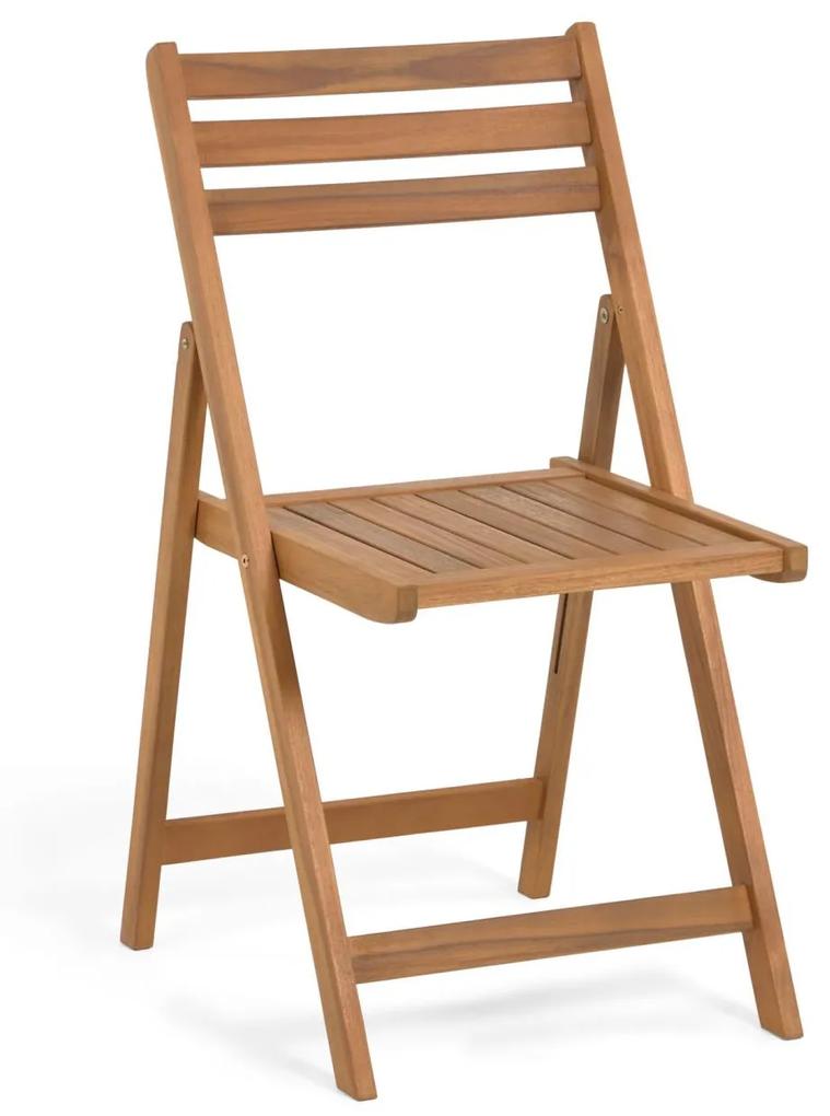 Kave Home - Cadeira dobrávei de exterior Daliana de madeira maciça de acácia FSC 100%