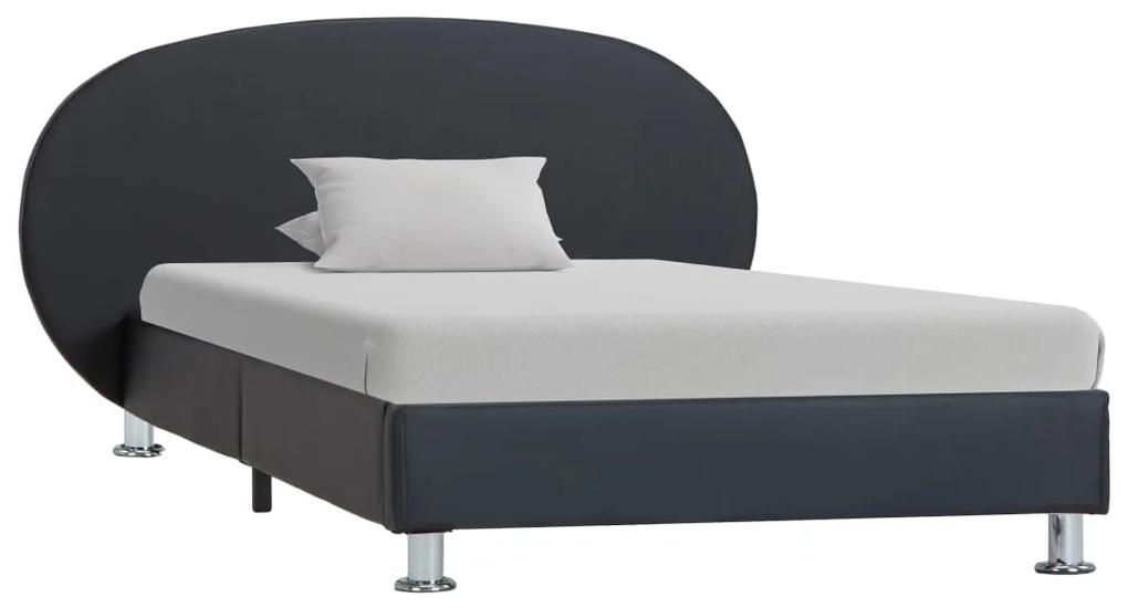 285402 vidaXL Estrutura de cama 90x200 cm couro artificial preto