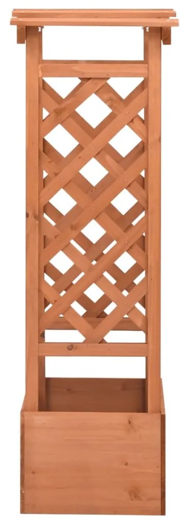 Vaso de treliça com arco 49x39x117 cm madeira de abeto