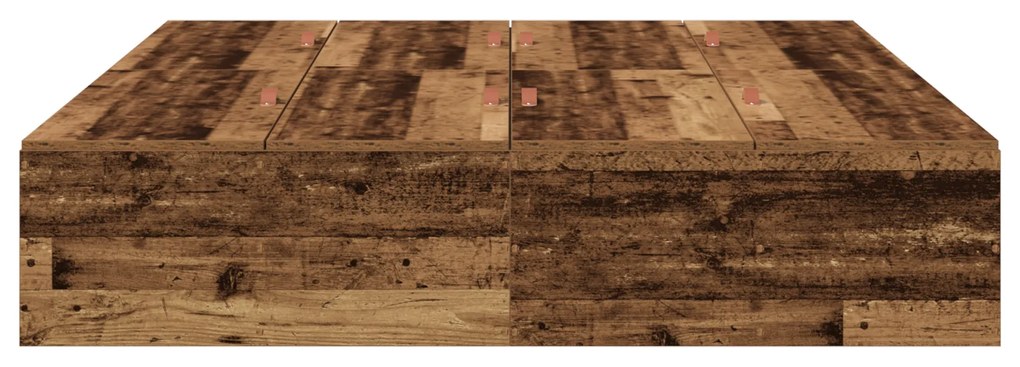 Cama com Armazenamento vidaXL Madeira Velha 135x190 cm