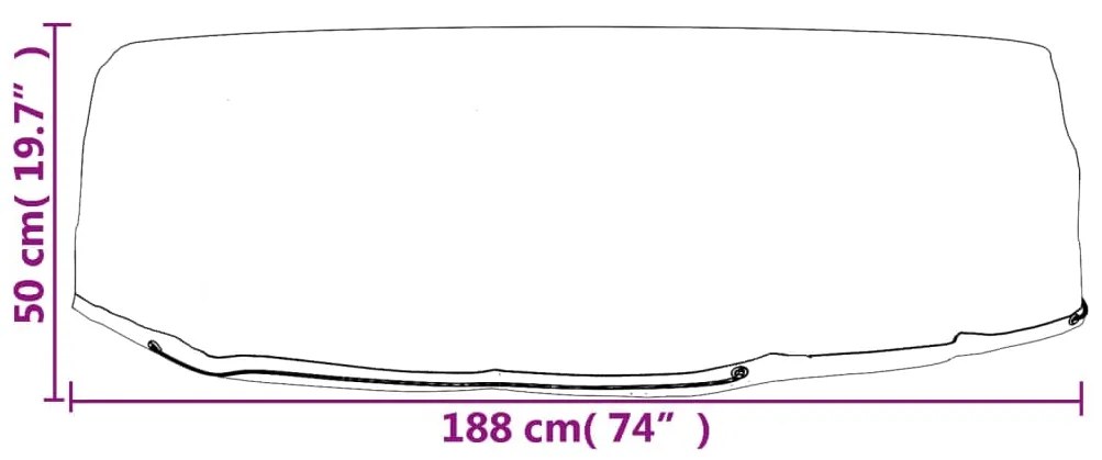 Capas p/ espreguiçadeira ilha 2 pcs 8 ilhós Ø188x50 cm redondo