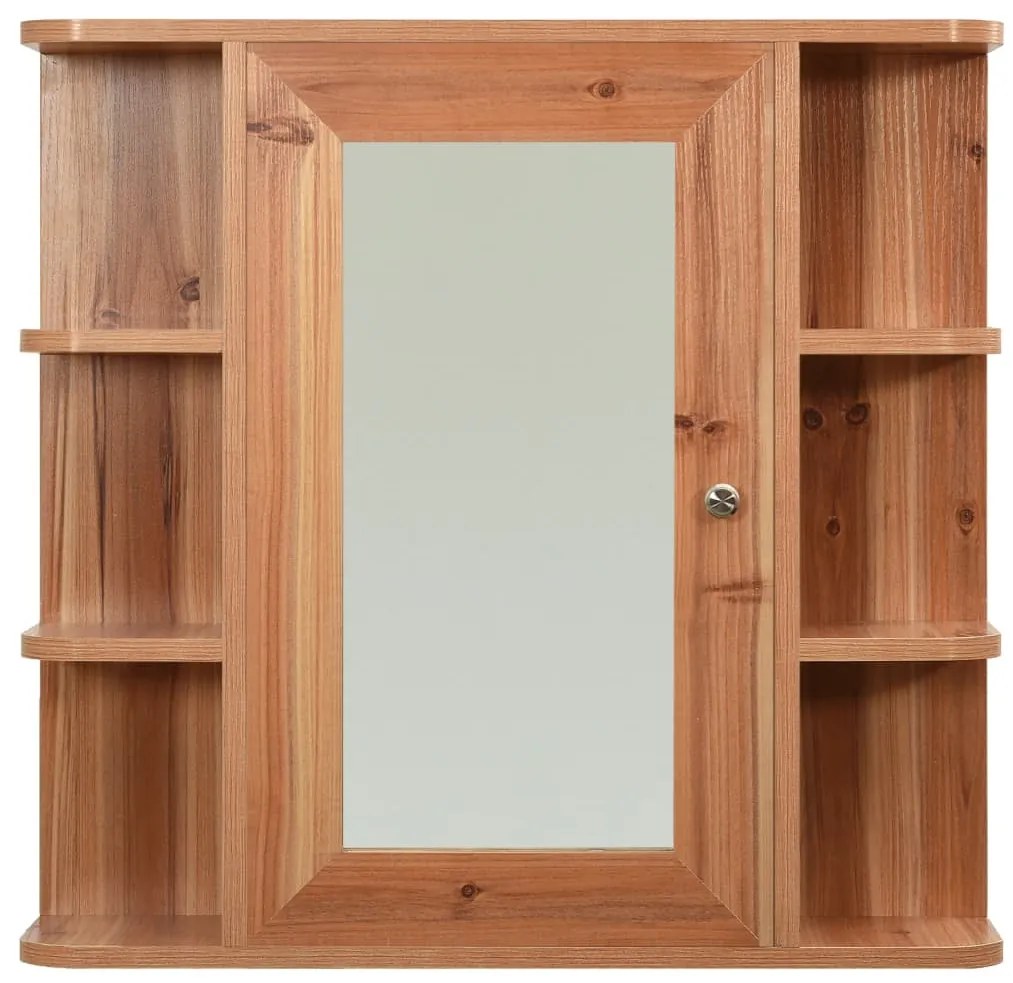 Armário espelhado para casa de banho 66x17x63 cm MDF carvalho