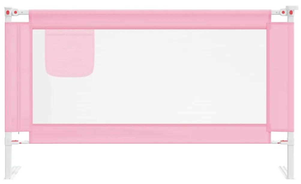 Barra de segurança p/ cama infantil tecido 140x25 cm rosa
