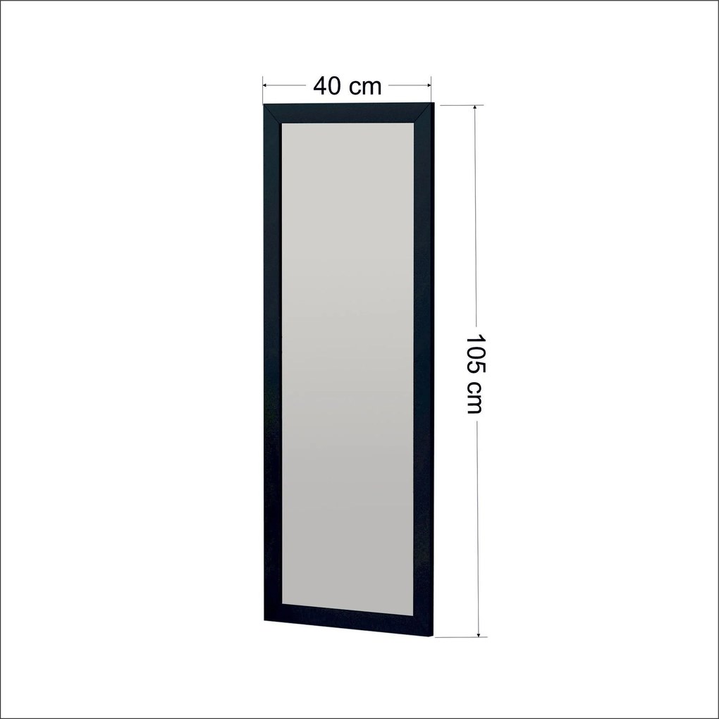 Espelho Omilo – Preto – 40 cm x 105 cm x 2 cm