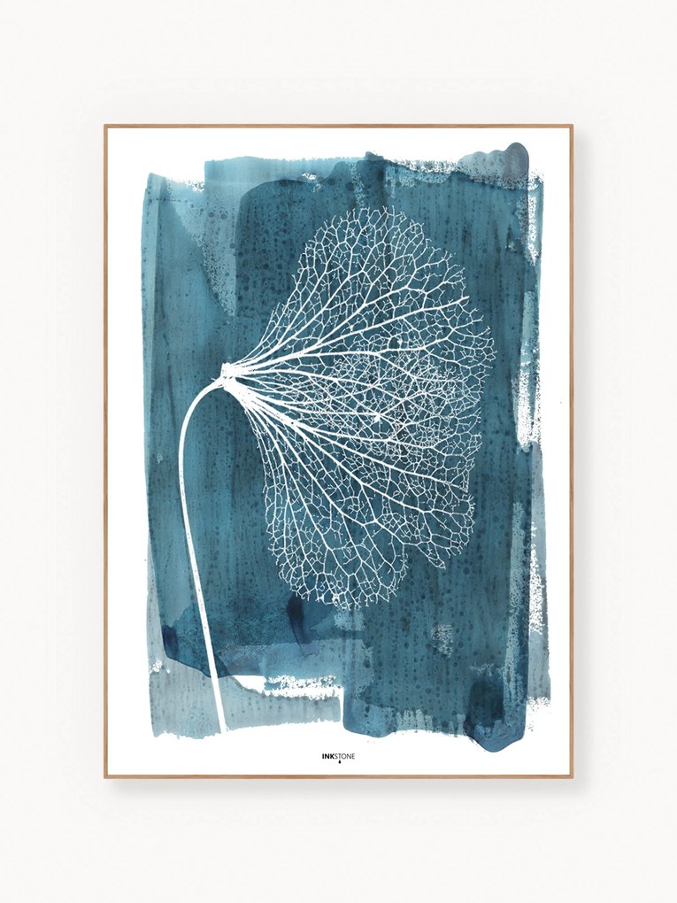 Impressão digital emoldurada White Ginko