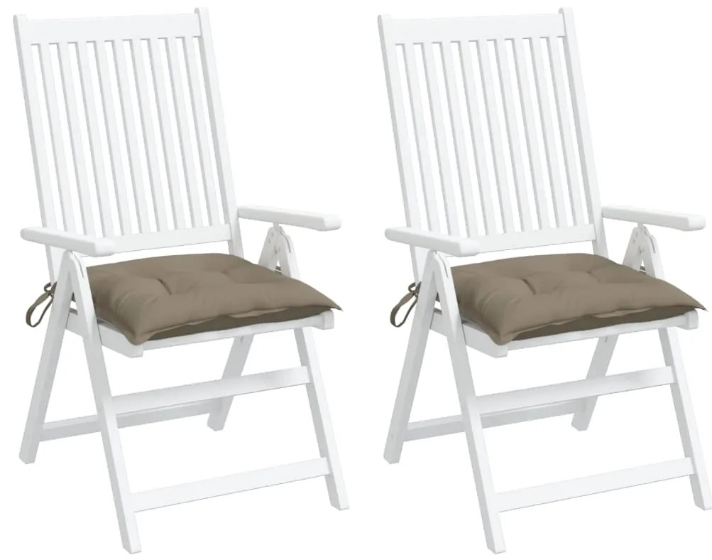 Almofadões de cadeira 2 pcs tecido oxford cinza-acastanhado
