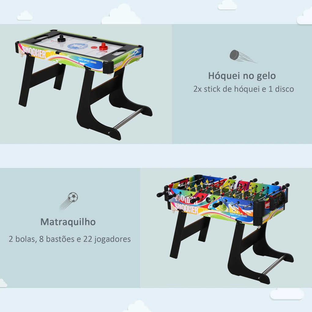 Mesa de vários jogos Mesa de jogos projeto 4 em 1 Futebol de mesa Hóqu