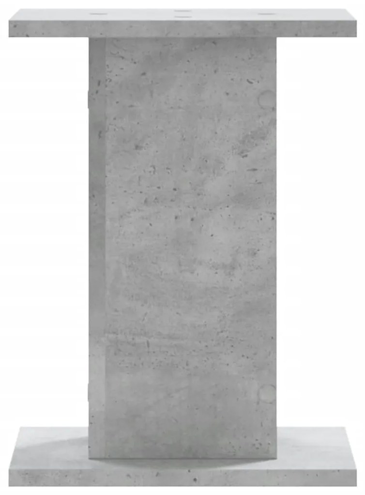 Suportes de colunas 2 pcs derivados de madeira cinzento cimento