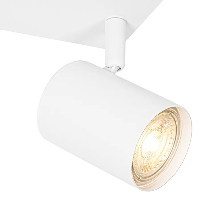 Plafon moderno branco 2-luzes ajustável retangular - Jeana