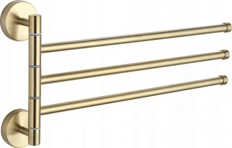 Mexen suporte de toalha giratório triplo, dourado - 7039243-50