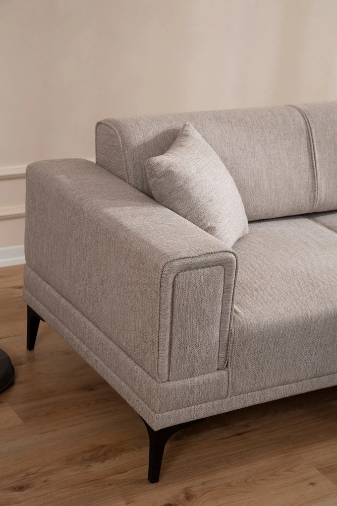 Sofá-Cama de Canto Horizon – Castanho Claro – 250x140 cm
