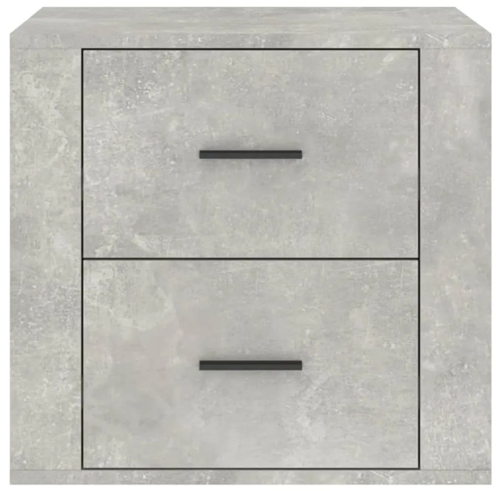 Mesa de cabeceira 50x39x47 cm cinzento cimento