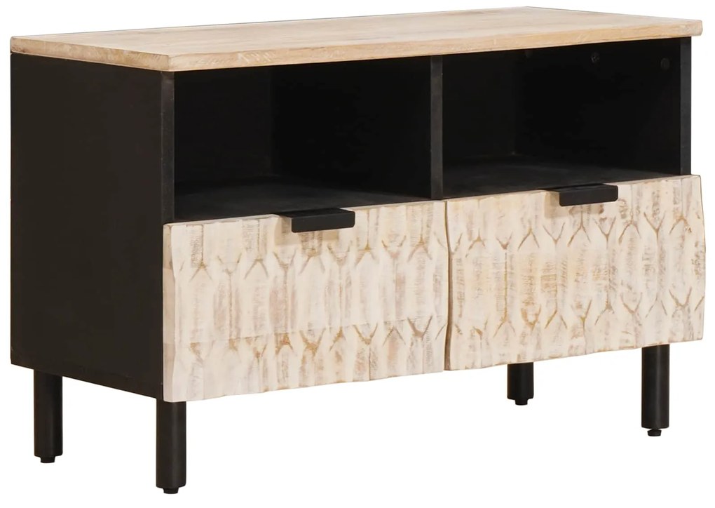 vidaXL Gabinete para TV Acabamento em Wash Branco 70 x 33 x 46 cm