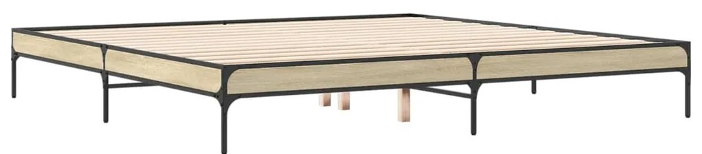 Estrutura de cama 200x200 cm derivados madeira/metal