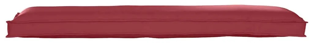 Cushions de Palete para Banco 2 pcs Vermelho Vinho 150x40x8 cm Tecido