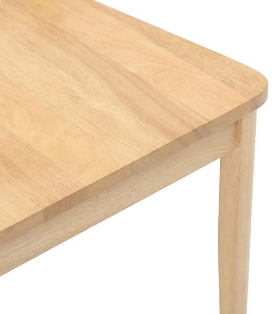 Cadeiras de jantar 2 pcs madeira seringueira maciça natural