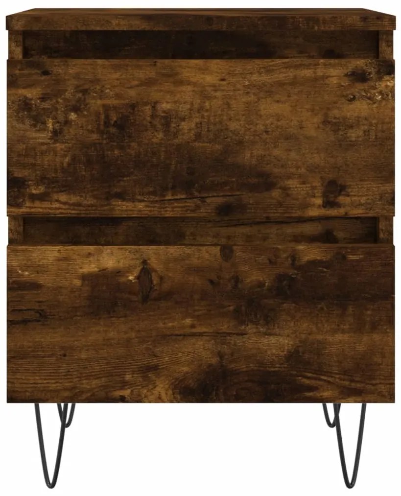 Mesa de cabeceira 40x35x50 cm derivados madeira carvalho fumado