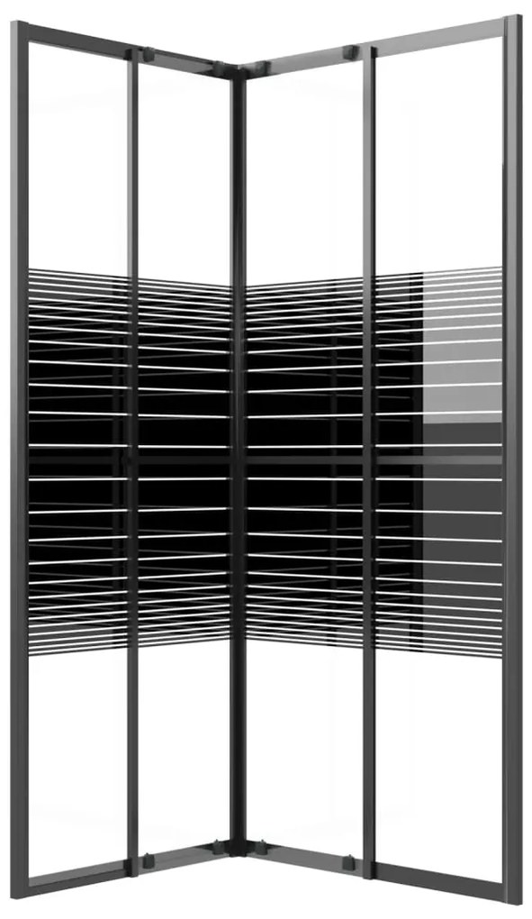 Cabine de duche riscas ESG 90x70x180 cm preto