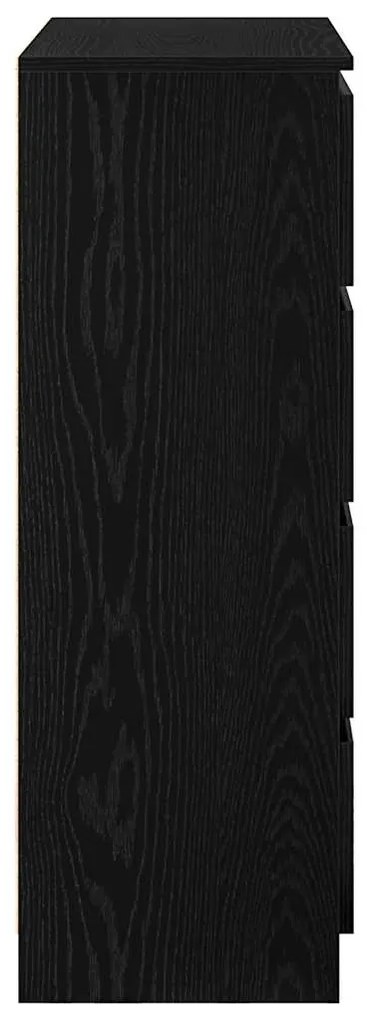 Aparador 80x35x99 cm derivados de madeira carvalho preto