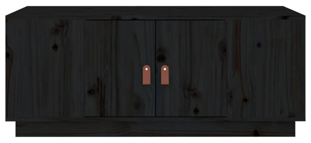 Mesa de centro 100x50x41 cm pinho maciço preto