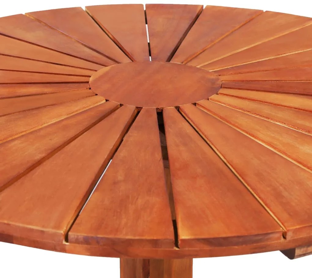 Mesa de bistrô 70x70 cm madeira de acácia sólida